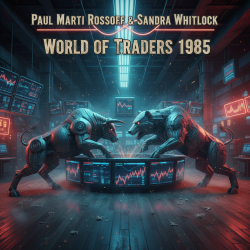Cover P.M.Rossoff & Sandra Whitlock - World of Traders 1985. Nottingham Rock City LIVE 1989. Remastered 2026